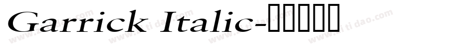 Garrick Italic字体转换